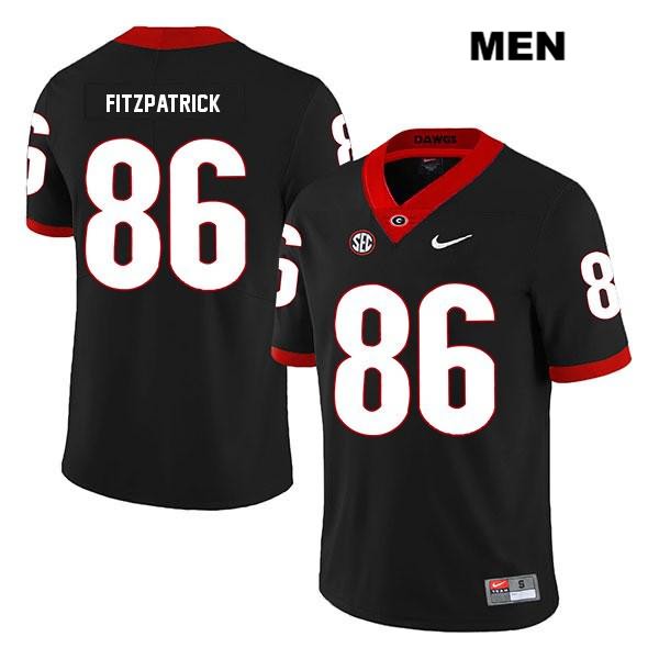 Georgia Bulldogs Men's John FitzPatrick #86 NCAA Legend Authentic Black Nike Stitched College Football Jersey IUO6356JQ